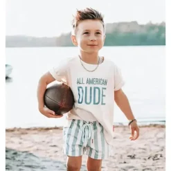 97 Design CO. 97 Design &amp; Co. - Camiseta infantil All American Dude, 4 de julho New