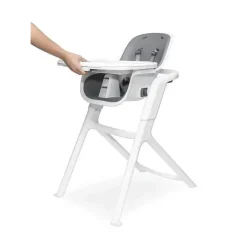 4 Moms - Cadeira alta Connect, branca/cinza Fashion