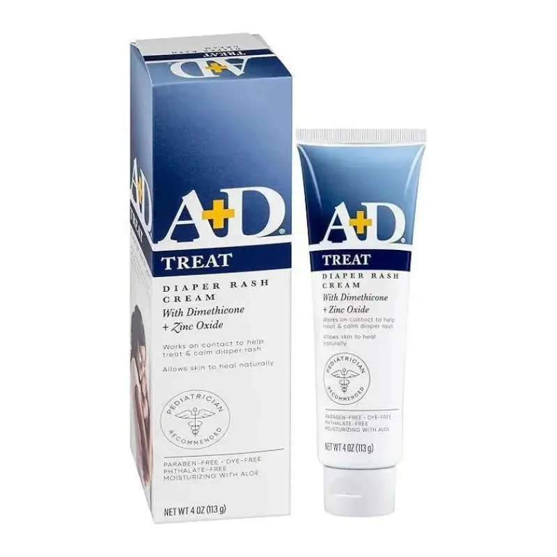 ad__creme_para_tratamento_SKUZYwHQzZg_0.webp A+D - Creme para tratamento de assaduras com óxido de zinco, cuidados com a pele do bebê de fácil espalhamento, 4 onças New