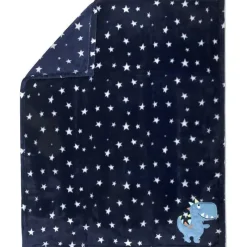 AD Sutton - Cobertor de pelúcia Baby Essentials, azul Dino Fashion