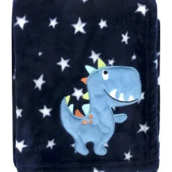 AD Sutton - Cobertor de pelúcia Baby Essentials, azul Dino Fashion