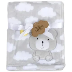 AD Sutton - Manta de pelúcia Baby Essentials, Urso Cinza Sale