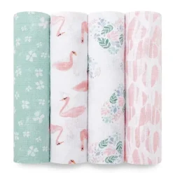 Aden + Anais - 4 Pk Swaddles Muslin, Rosa Briar Fashion