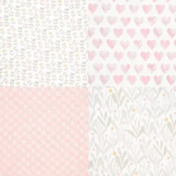 Aden + Anais - 4 Pk Swaddles Muslin, Piece of My Heart Discount