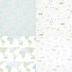 Aden + Anais - 4 Pk Swaddles Muslin, Voyager Hot