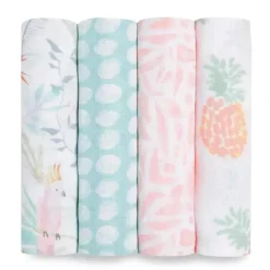 Aden + Anais - 4 Pk Swaddles Muslin, Tropicália Online