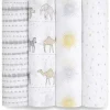 Aden + Anais - 4 Pk Swaddles Muslin, Sunshine Hot