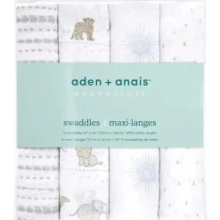 Aden + Anais - 4 Pk Swaddles Muslin, Sunshine Hot