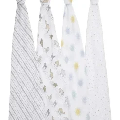 Aden + Anais - 4 Pk Swaddles Muslin, Sunshine Hot