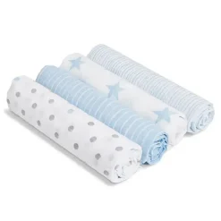 Aden + Anais - 4 Pk Swaddles Muslin, Dapper Clearance