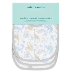 Aden + Anais - Babador de musselina de algodão 3Pk, história natural Fashion