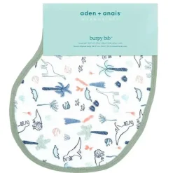 Aden + Anais - Babete Burpy de musselina de algodão, Dinotime Fashion