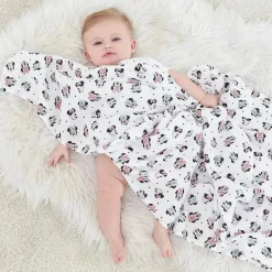 Aden + Anais - Cobertor Swaddle, Cobertores de Musselina, 4 unidades, Arco-íris da Minnie Mouse Discount
