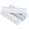 Aden + Anais - Cobertores Swaddleplus de musselina Dove 4 unidades, cinza/branco Sale