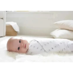 Aden + Anais - Cobertores Swaddleplus de musselina Dove 4 unidades, cinza/branco Sale
