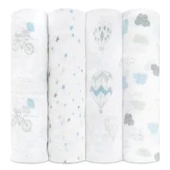 Aden + Anais - Pacote com 4 Swaddles Clássicos Night Sky Reverie New