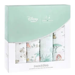 Aden + Anais - Pacote de 4 Swaddle, Rei Leão New