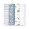 Aden + Anais - 4Pk Essential Dino Jungle Swaddle Blankets Discount