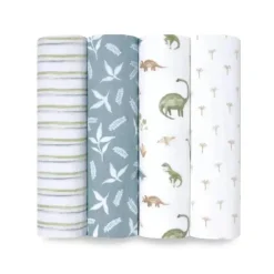 Aden + Anais - 4Pk Essential Dino Jungle Swaddle Blankets Discount