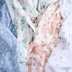 Aden + Anais - 4Pk Essentials Cotton Muslin Swaddle, Butterfly Garden Hot