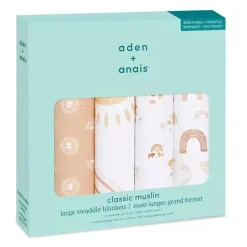 Aden + Anais - 4Pk Keep Rising Swaddles Discount
