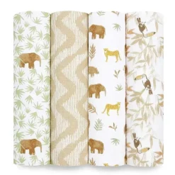 Aden + Anais - 4Pk Swaddles de musselina Tanzânia Sale