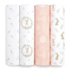 Aden + Anais - 4Pk Swaddles de musselina Coelhinhos corados Discount