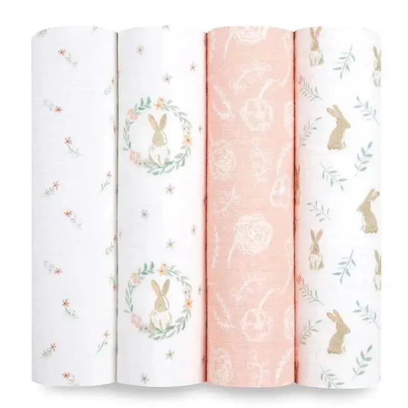 aden__anais__pk_swaddles__SKUhiNdvM0h_0.webp Aden + Anais - 4Pk Swaddles de musselina Coelhinhos corados Discount