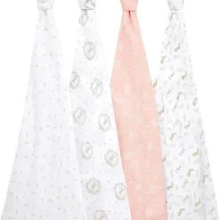 Aden + Anais - 4Pk Swaddles de musselina Coelhinhos corados Discount