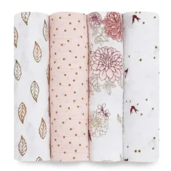 Aden + Anais pacote de 4 cobertores de musselina Dahlia Discount