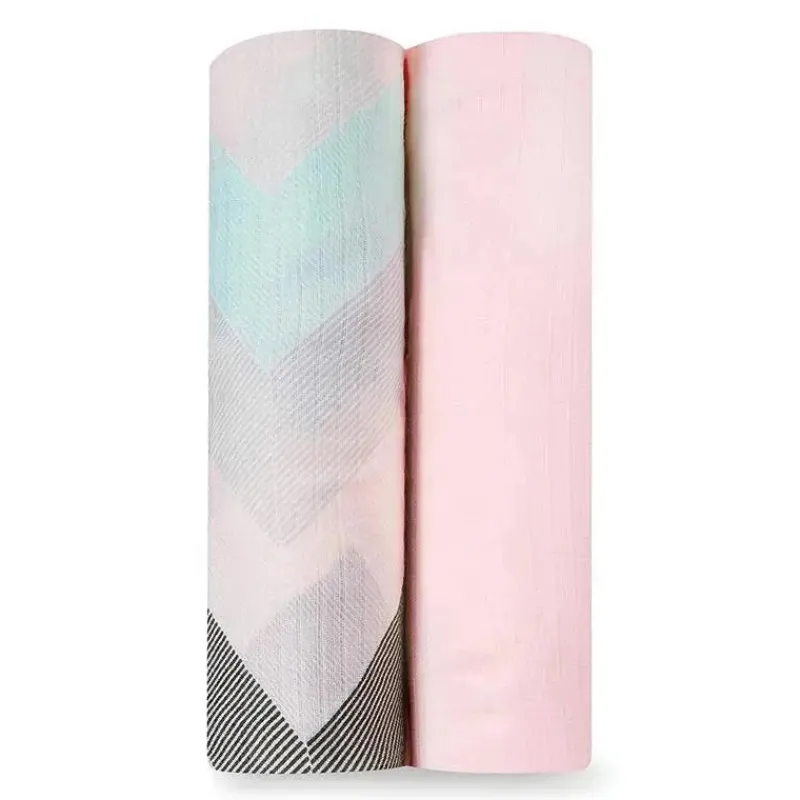 aden__anais_swaddles_maci_SKUswiASgBF_0.webp Aden + Anais Swaddles macios e sedosos Ziggy Pink Pacote com 2 Online