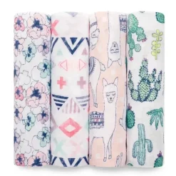 Aden + Anais Trail Blooms 47 Conjunto de Swaddle Clássico, Pacote com 4 Online