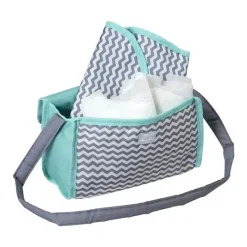 Adora - Bolsa de fraldas para boneca, inclui trocador e 2 fraldas para boneca, estampa em zigue-zague Hot