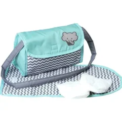 Adora - Bolsa de fraldas para boneca, inclui trocador e 2 fraldas para boneca, estampa em zigue-zague Hot