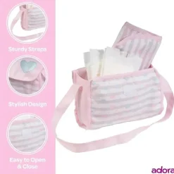 Adora - Bolsa de fraldas para boneca, inclui trocador e 2 fraldas de boneca, rosa pastel clássico Discount