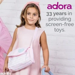 Adora - Bolsa de fraldas para boneca, inclui trocador e 2 fraldas de boneca, rosa pastel clássico Discount