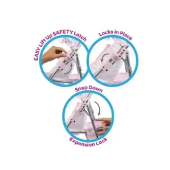 Adora - Carrinho de boneca com coração rosa pastel com sombra de guarda-chuva e acabamento com babados Online