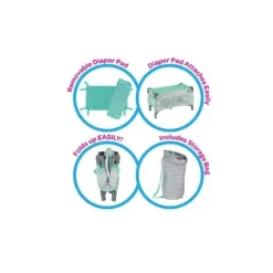 Adora Crib Zig Zag Deluxe Pack N Play Hot