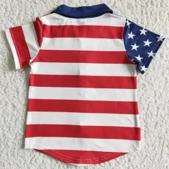 Aier - Camisas listradas com estrela para bebês meninos 4 de julho Clearance