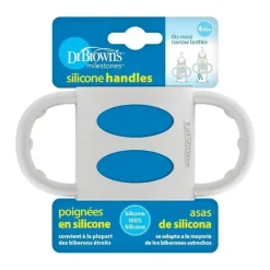 Dr. Brown's Alças estreitas para mamadeira 100% silicone da Dr. Brown, cinza Discount
