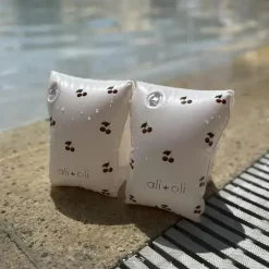 Ali + Oli - Asas de faixa de braço de natação flutuador inflável (cereja) Hot