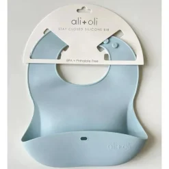 Ali + Oli - Babador de silicone para bebê enrole e fique fechado, céu Discount