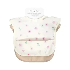 Ali + Oli - Babador 2Pk para bebê manga curta, flores areia Discount