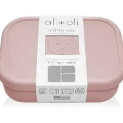 Ali + Oli - Caixa Bento de Silicone à Prova de Vazamento, Rosa Fashion