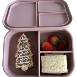 Ali + Oli - Caixa Bento de Silicone à Prova de Vazamento, Rosa Fashion