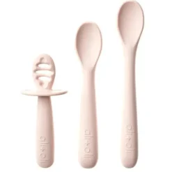 Ali + Oli - conjunto de colher multiestágio 3Pk para bebê, blush Clearance