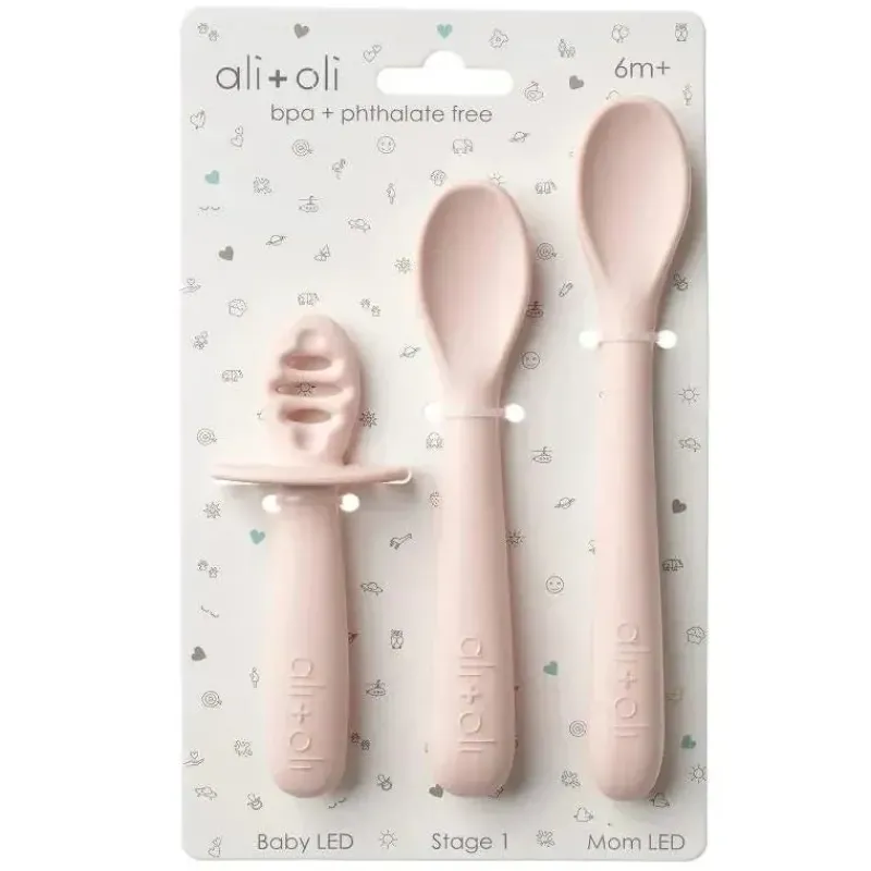ali__oli__conjunto_de_col_SKUREwH2plA_1.webp Ali + Oli - conjunto de colher multiestágio 3Pk para bebê, blush Clearance