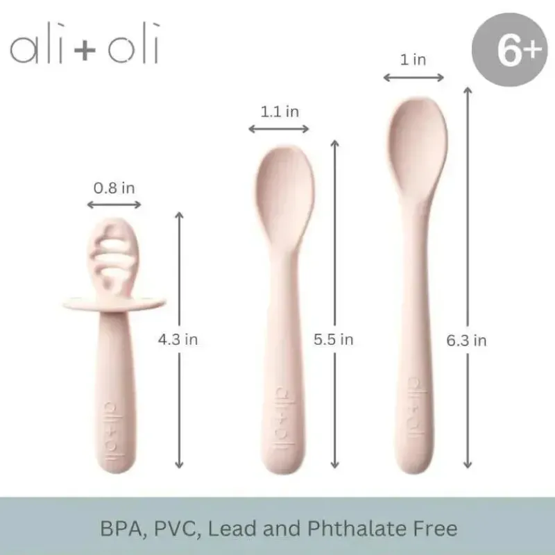 ali__oli__conjunto_de_col_SKUREwH2plA_4.webp Ali + Oli - conjunto de colher multiestágio 3Pk para bebê, blush Clearance