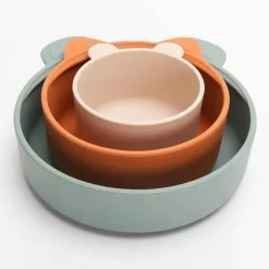 Ali + Oli - conjunto de tigela de lanche empilhável 3Pk, Citrus Splash Online