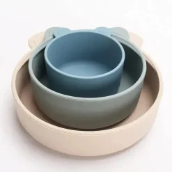 Ali + Oli - conjunto de tigela de lanche empilhável 3Pk, Blue Horizon Online